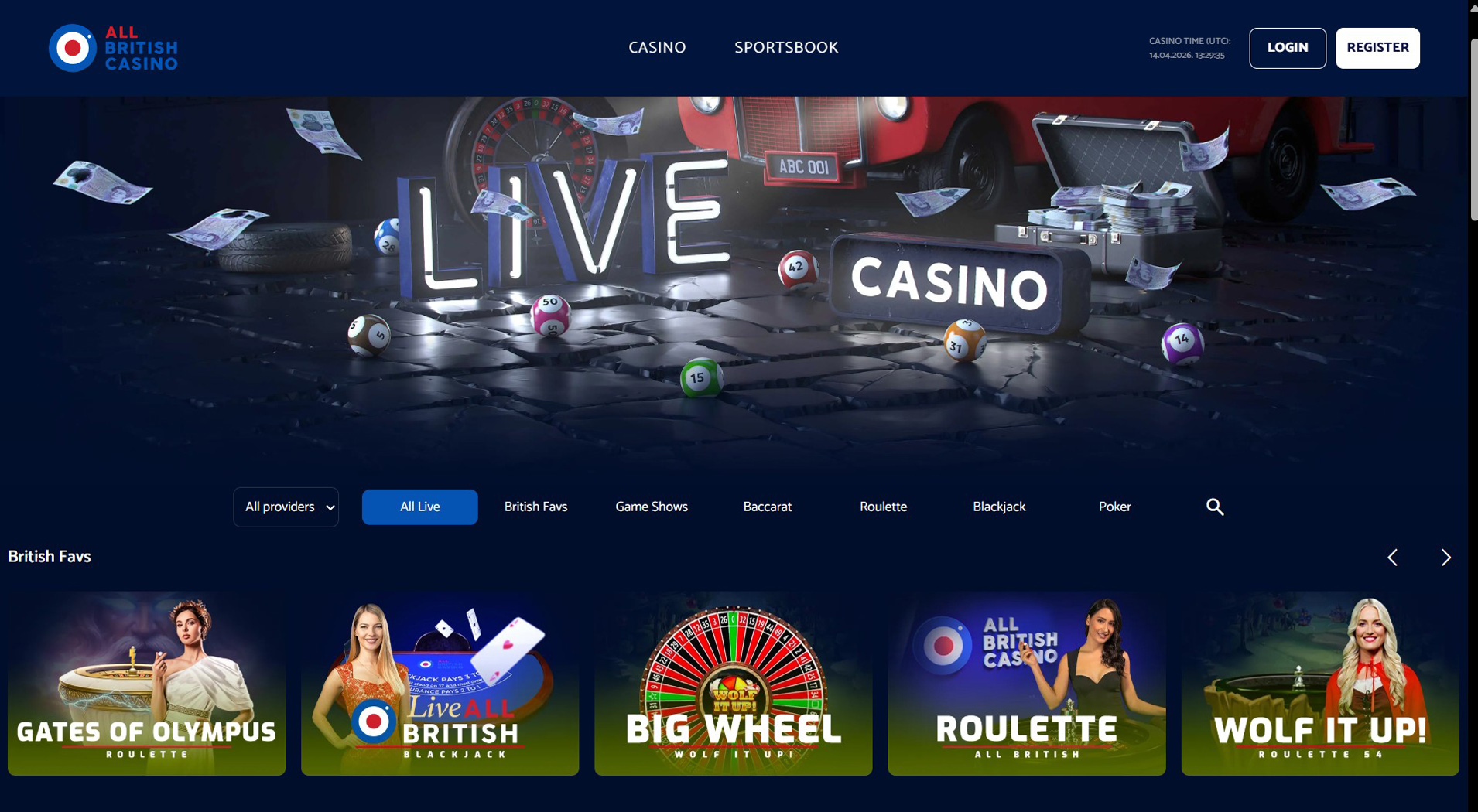 4. All British Casino - Trusted Flexepin Casino Option